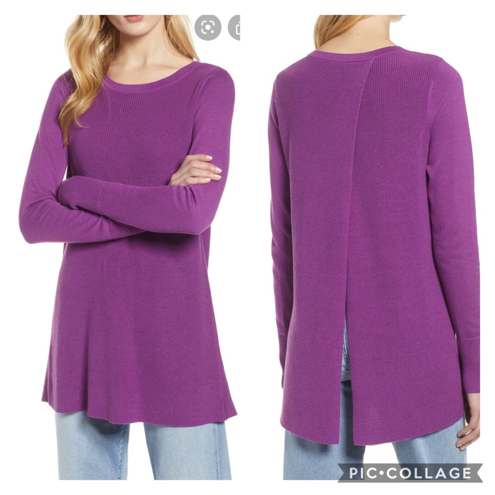 Long Halogen Purple Sweater